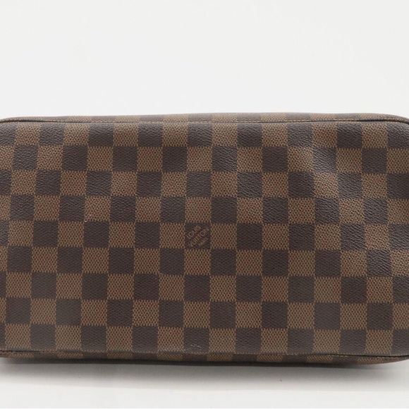 LV Louis Vuitton authentic Damier Ebene Neverfull MM N51105 Tote Bag, Brown. - Picture 2 of 15